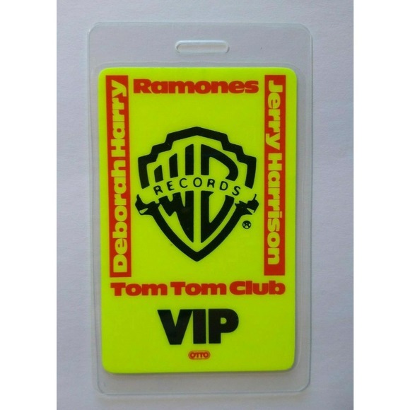 Ramones Tom Tom Club Blondie Talking Heads Punk Rock VIP Backstage Concert Pass